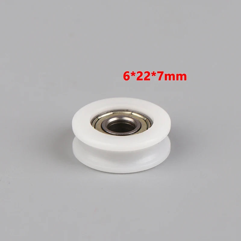 626 Bearing Slide Pulley U-Groove POM Wheel 6×22×7mm
