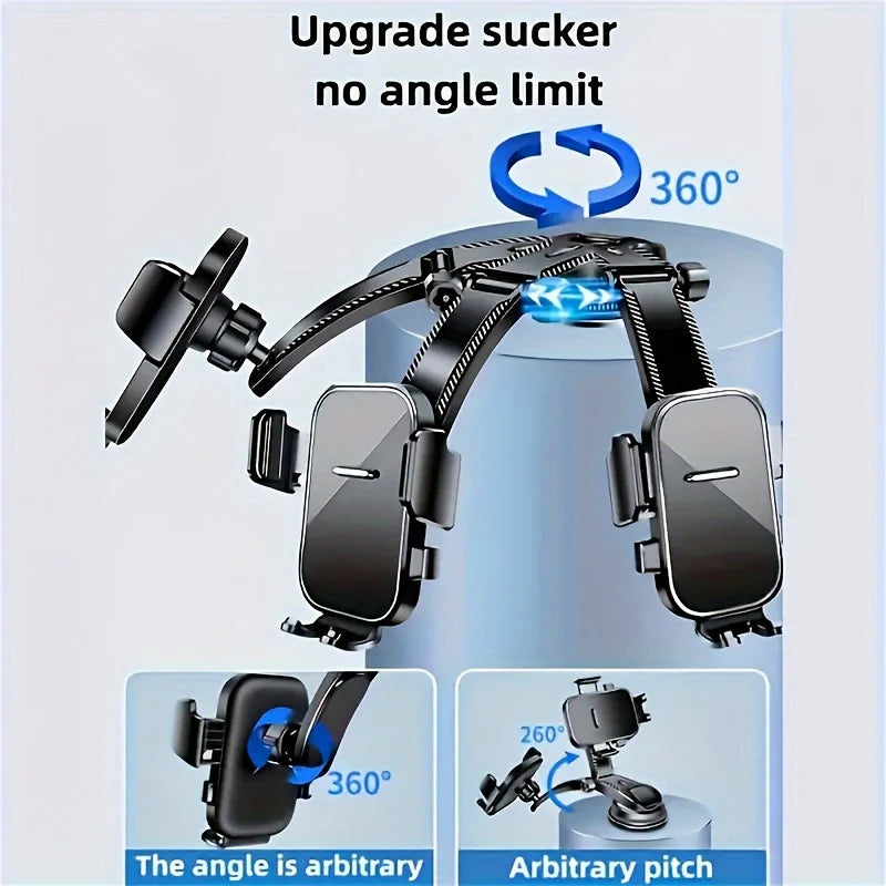 Universal Car Phone Holder – 360° Gravity & Suction Mount
