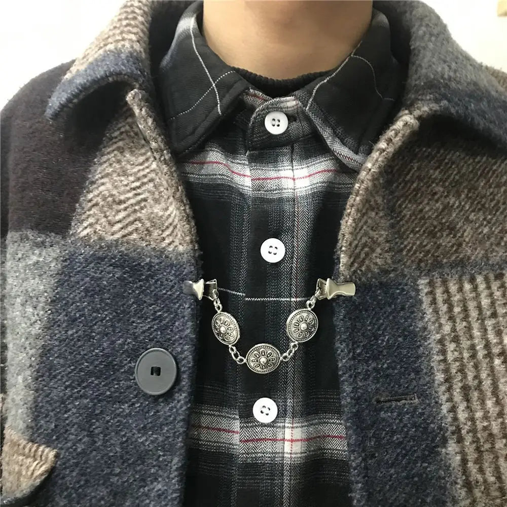 Retro Alloy Cardigan Clip | Vintage X-Shape Sweater Fastener