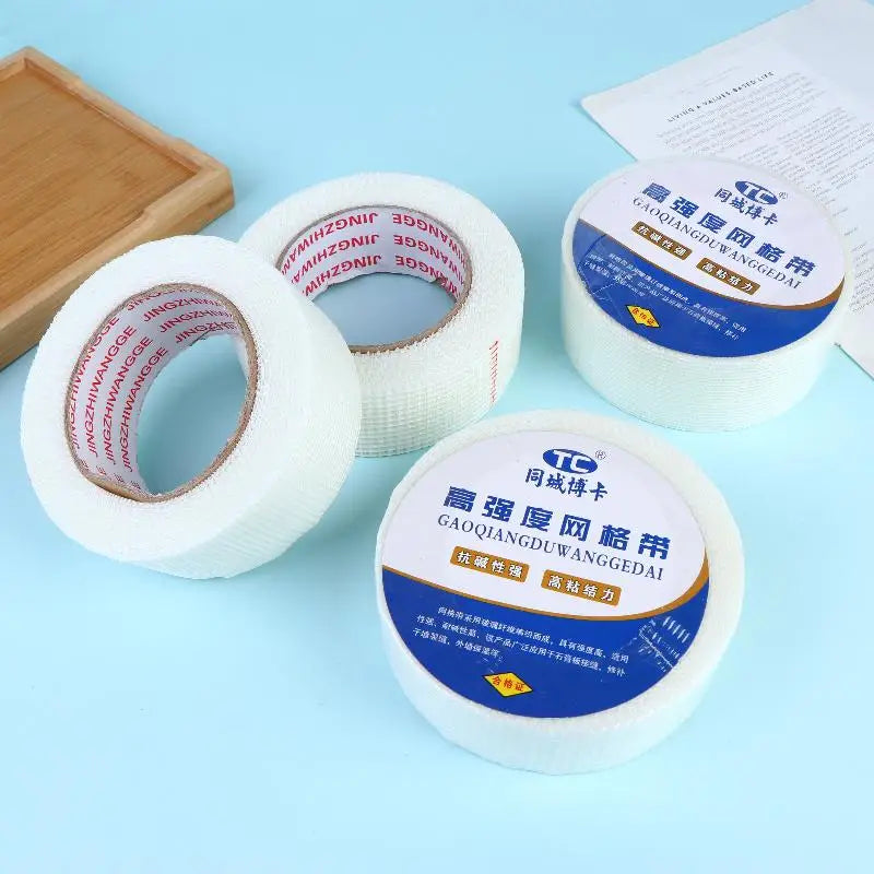 2 Roll 30M Glass Fiber Self-adhesive Mesh Tape Wall Crack Repair