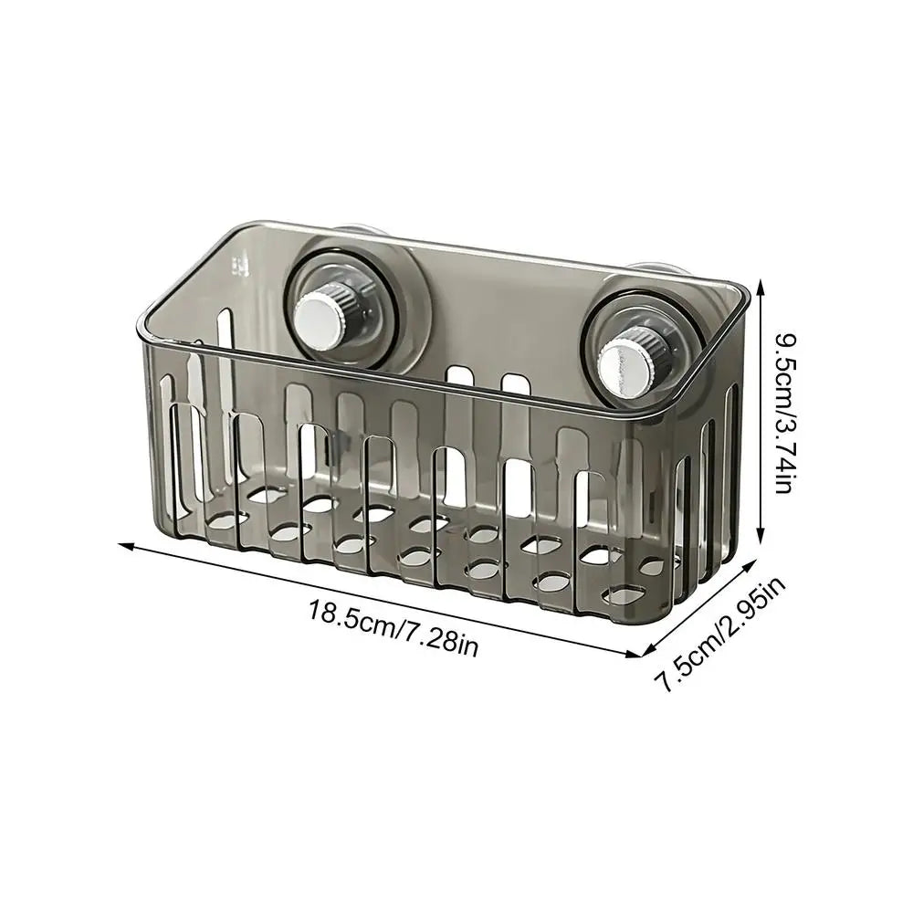 Suction Cup Sponge Holder | No-Drill Sink & Shower Organizer
