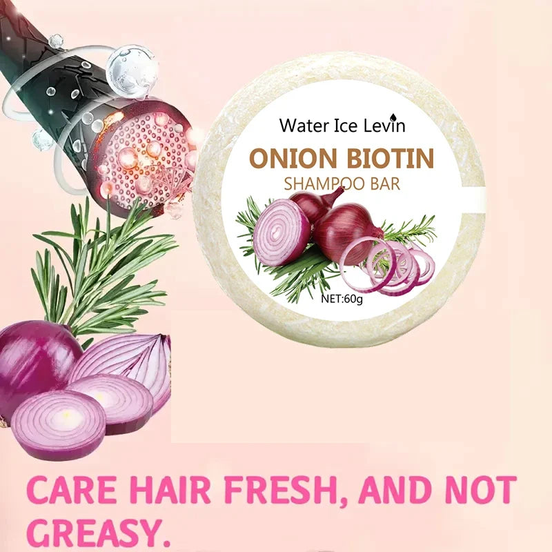 Onion & Biotin Shampoo Bar 60g | Rosemary, All Hair Types