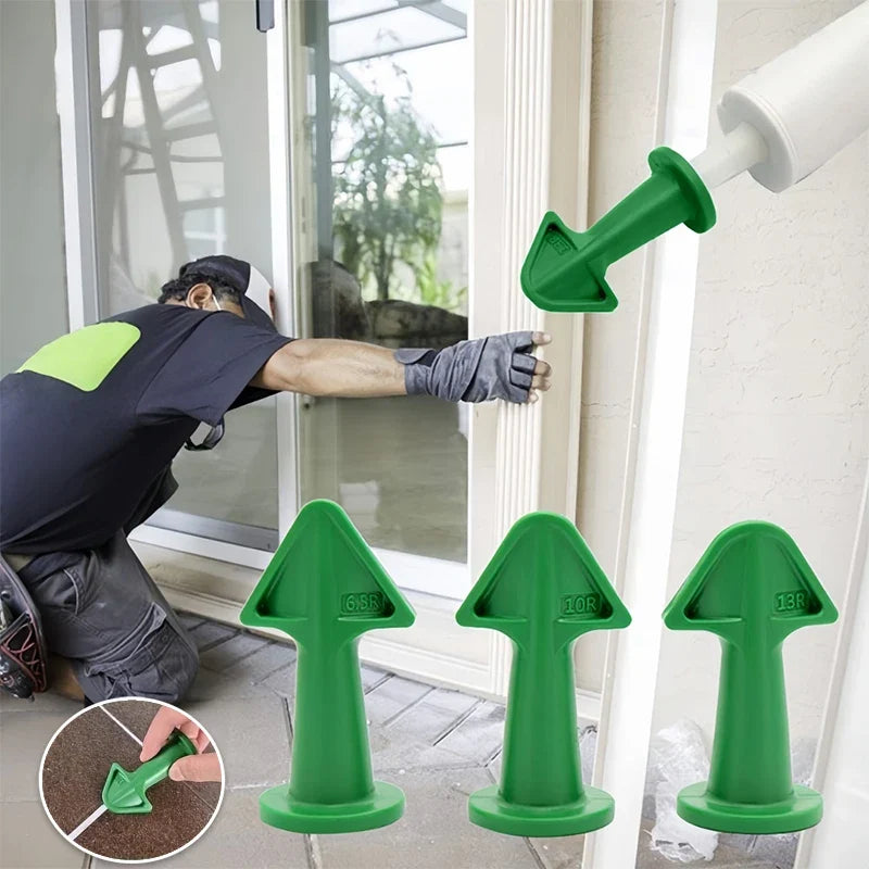 3-Piece Silicone Caulk Applicator Tool Set – Reusable Nozzles