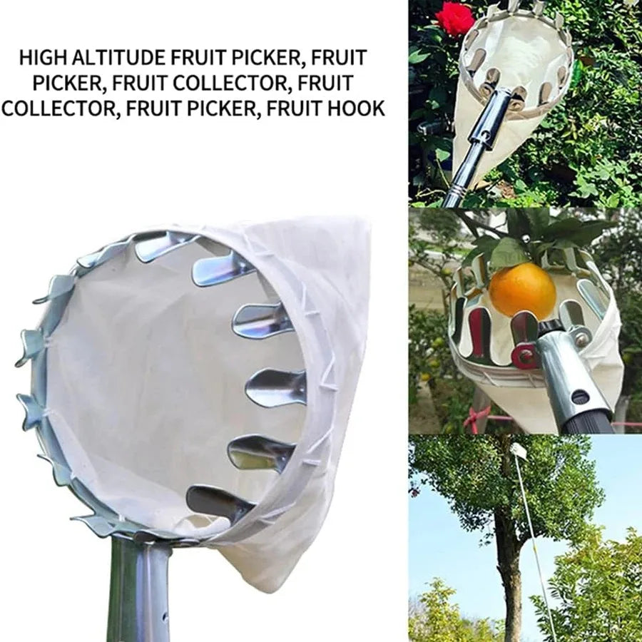 Adjustable Long Reach Fruit Picker Tool | Apple Cherry Berry