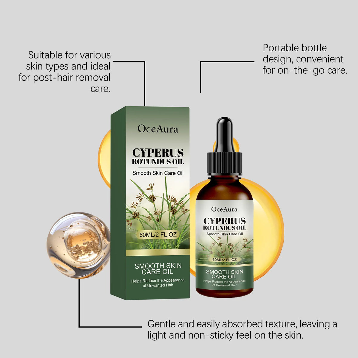 Cyperus Rotundus Post Hair Removal Oil | Ingrown Hair & Bikini Care