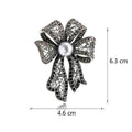 Vintage Rhinestone Pearl Bowknot Brooch for Women | Gift Pin