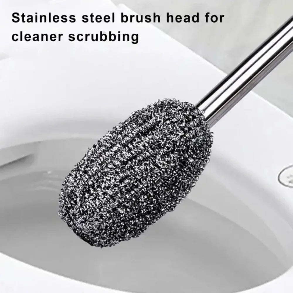 Portable Steel Wool Cleaning Brush No Shedding Durable Toilet Brushss