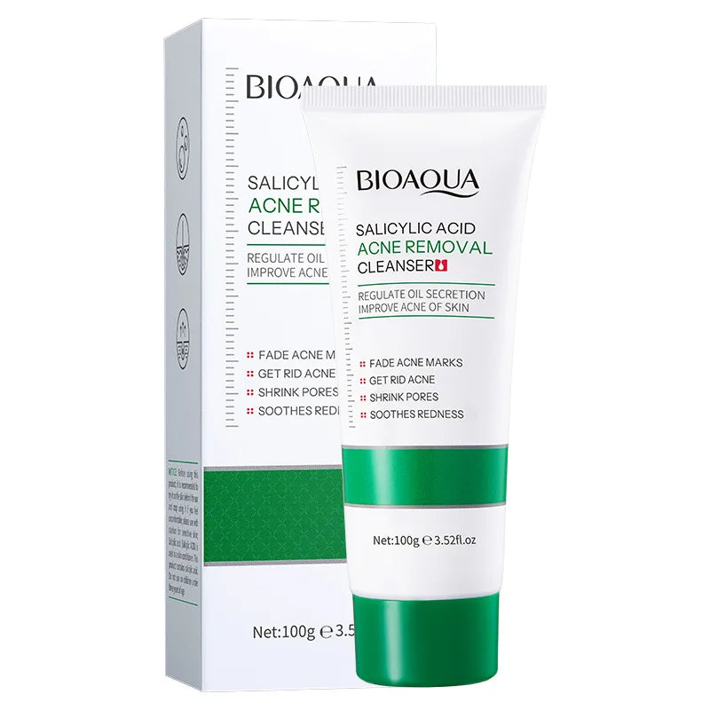 BIOAQUA Salicylic Acid Facial Cleanser Acne Treatment Moisturizing