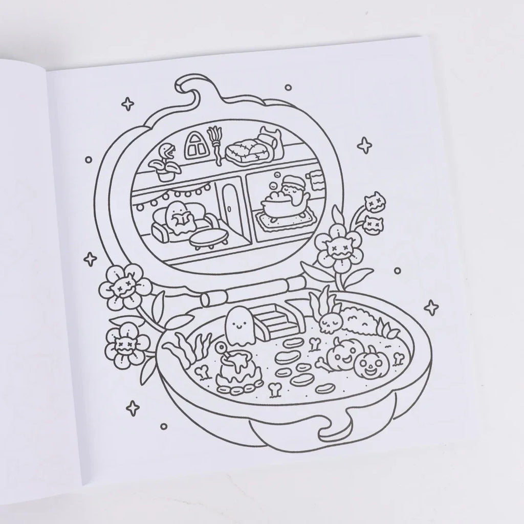 Spooky Fuzzy Cute Creepy Coloring Book Adults Teens Relaxatio