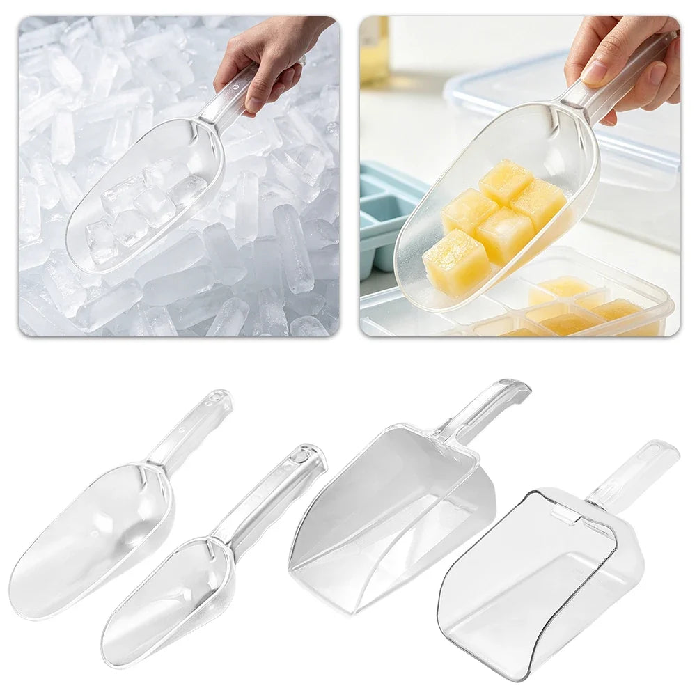 Clear Polycarbonate Ice Scoop – BPA-Free Food-Grade Shovel