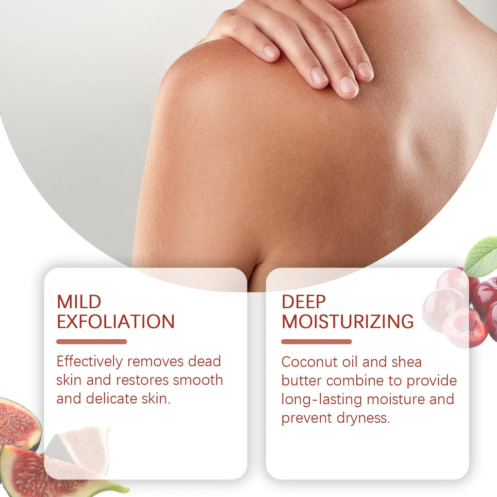 EELHOE Cherry Blackberry Body Scrub – Exfoliate & Glow 120g