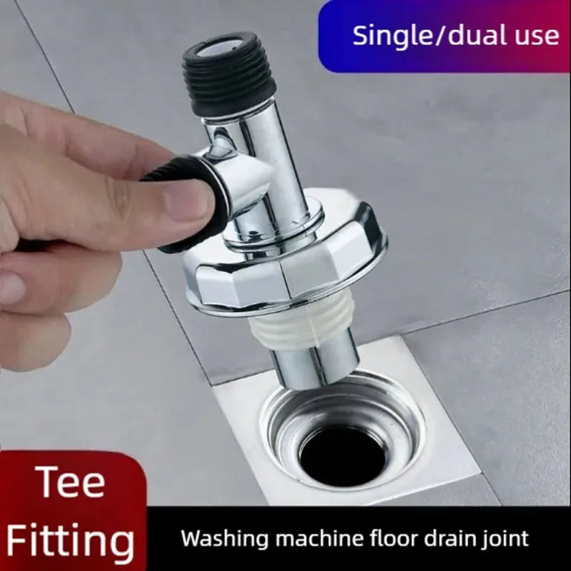 3-Way Washing Machine Drain Pipe | Odor-Proof Tee Joint