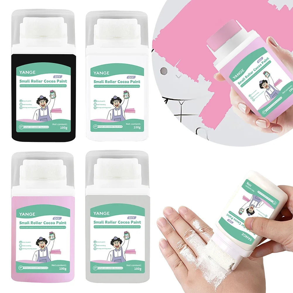 High Coverage White Wall Touch-Up Paint with Roller Brush