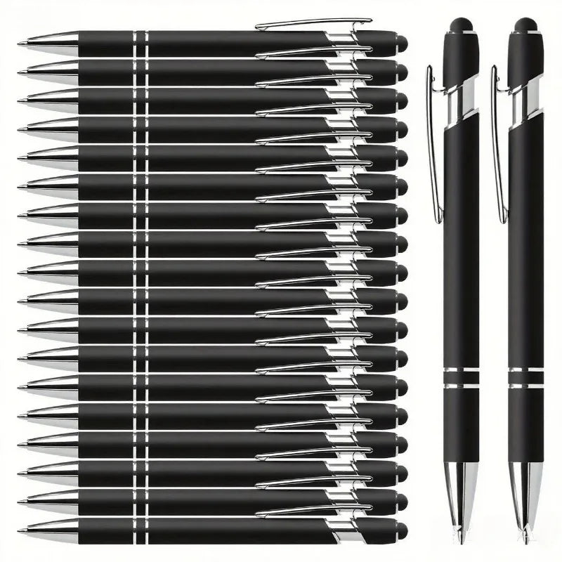 20 Personalized Pens with Stylus | Custom Ballpoint Set