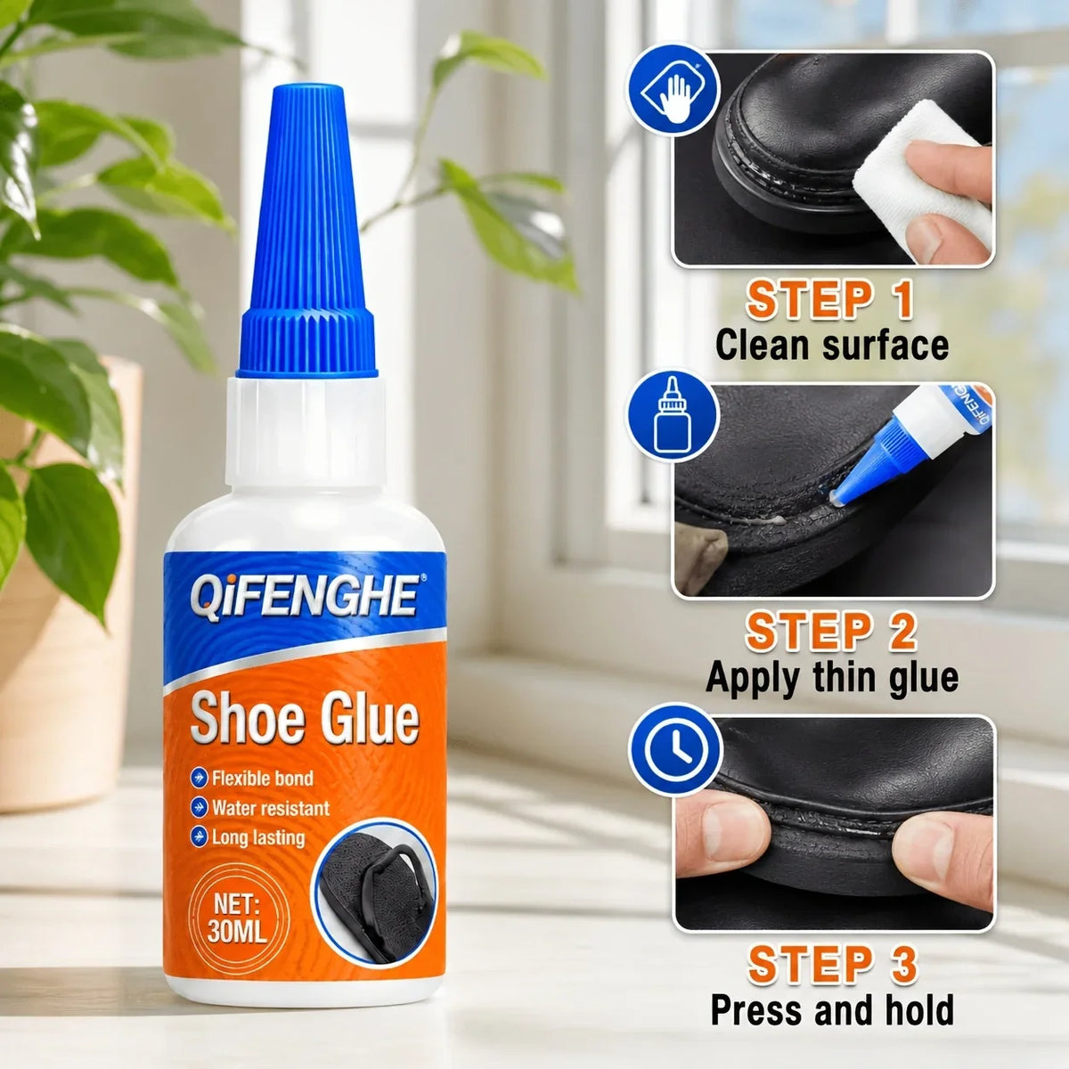 Shoe Glue 30ml – Flexible Waterproof Shoe Repair Adhesive