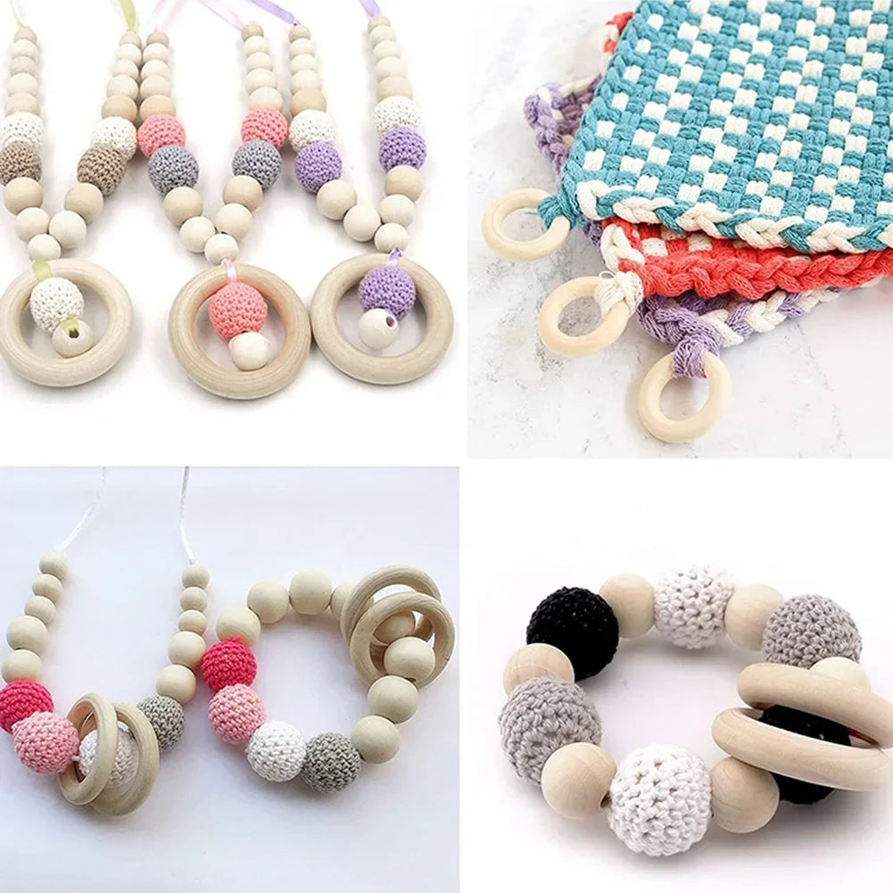 Unfinished Wooden Rings for DIY Crafts & Jewelry Making