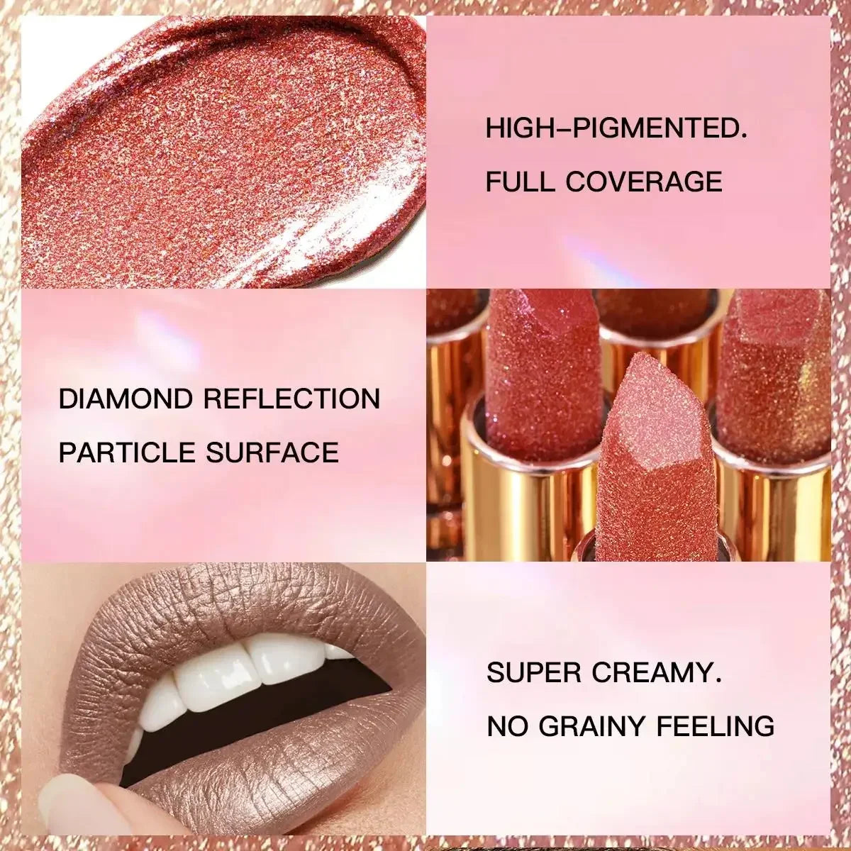 USHAS Metallic Liquid Lipstick Set – Waterproof & Long-Lasting