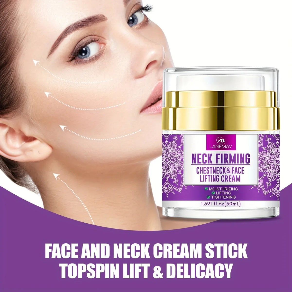 Neck Firming Cream – Hyaluronic Acid, Peptides & Collagen
