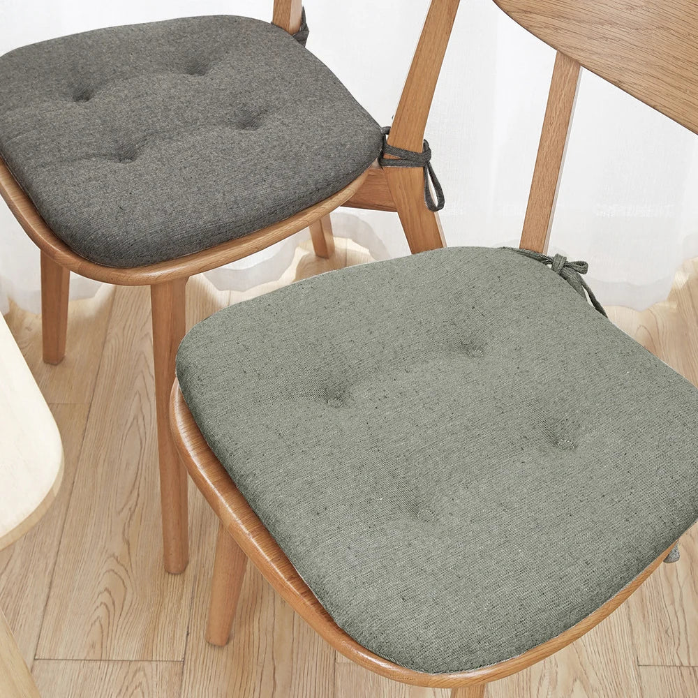 Horseshoe Chair Cushion – Breathable Cotton Linen Seat Pad