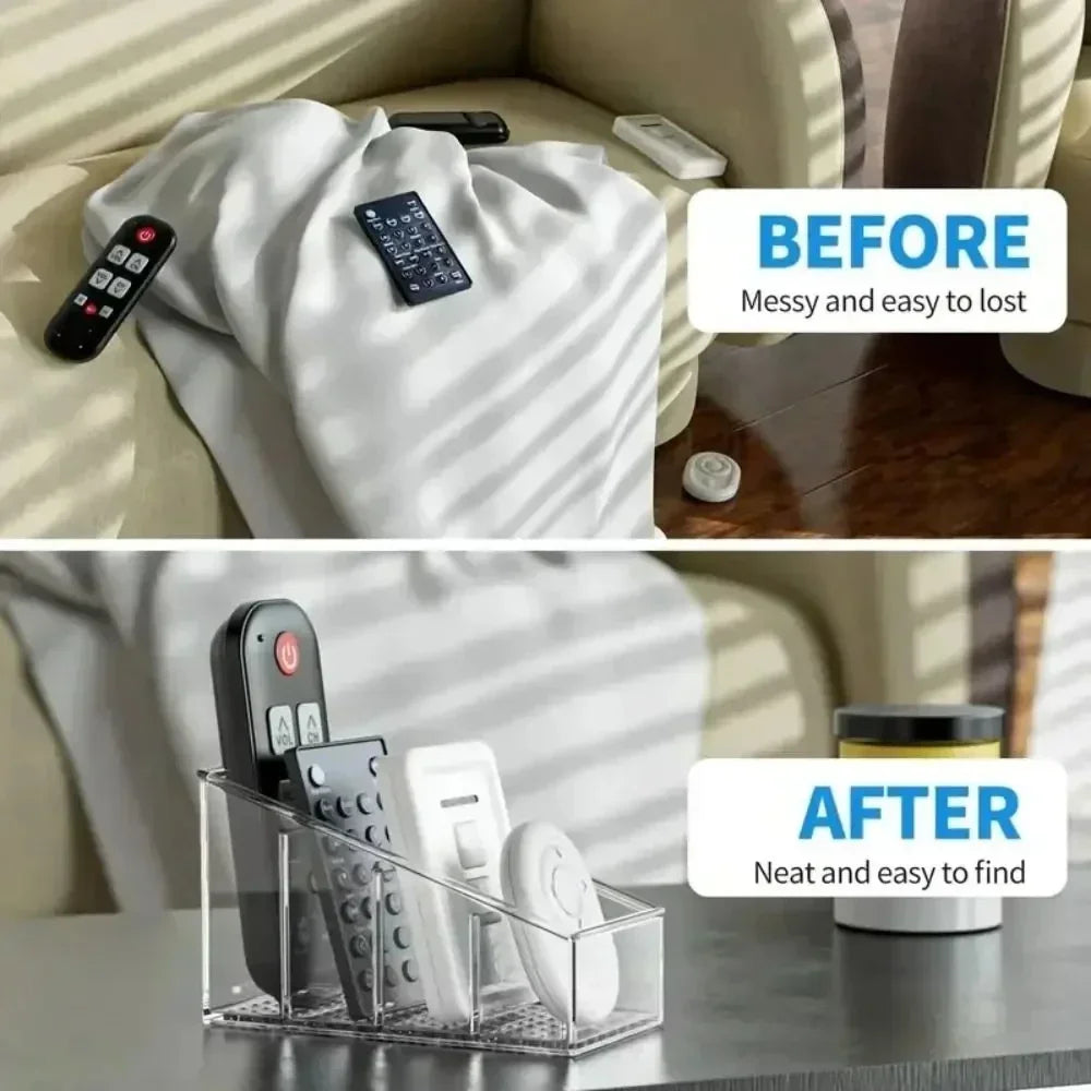 Romote Control Holder 4 Compartments Clear Home Decor Kitchen