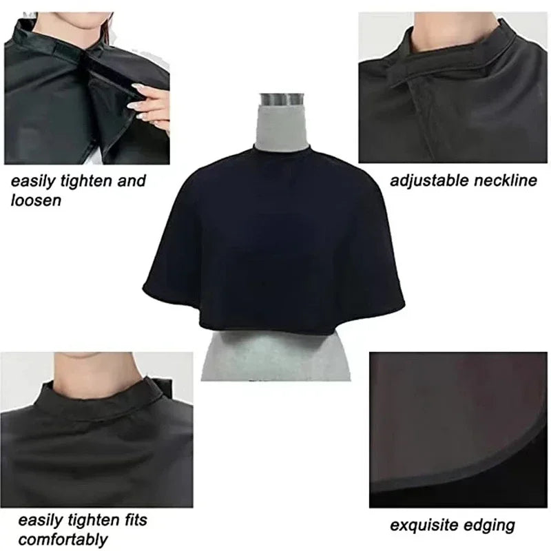 Waterproof Black Hairdressing Cape | Barber & Salon Hair Dye