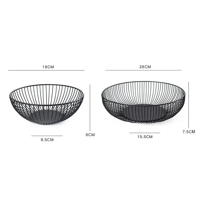 Black Storage Basket Creative European Fruit Snacks Candy Desktop