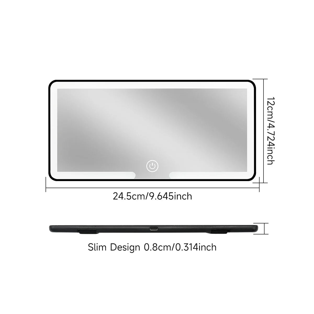 LED Car Sun Visor Vanity Mirror | 3 Modes, Rechargeable