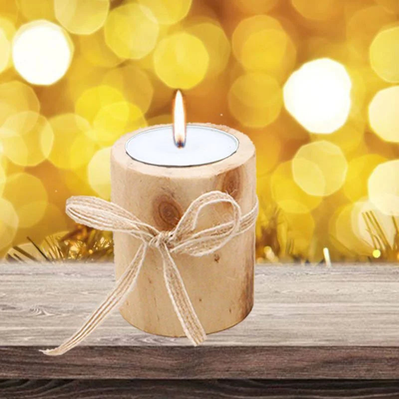 Wooden Cylinder Candle Holder – Wedding & Home Décor Gift