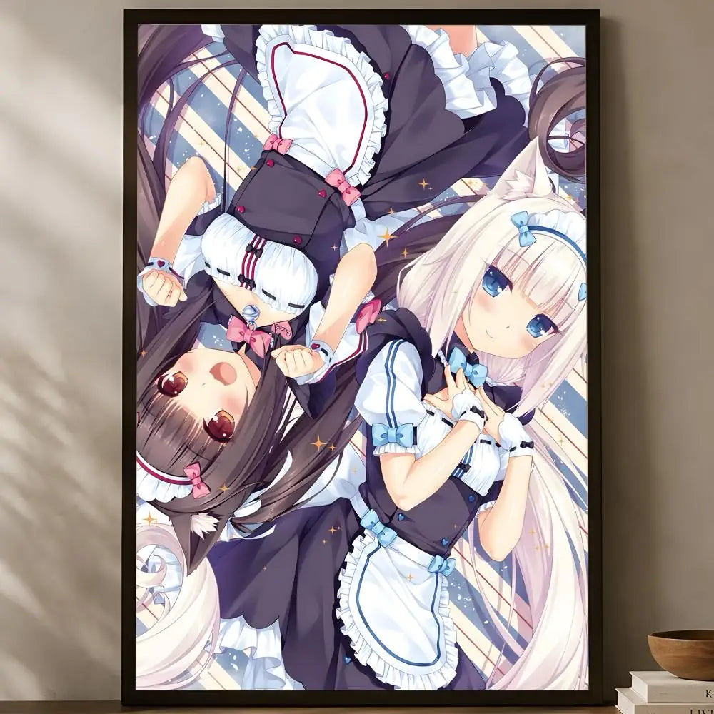 Nekopara Anime Self-Stick Wall Poster – HD Waterproof Décor