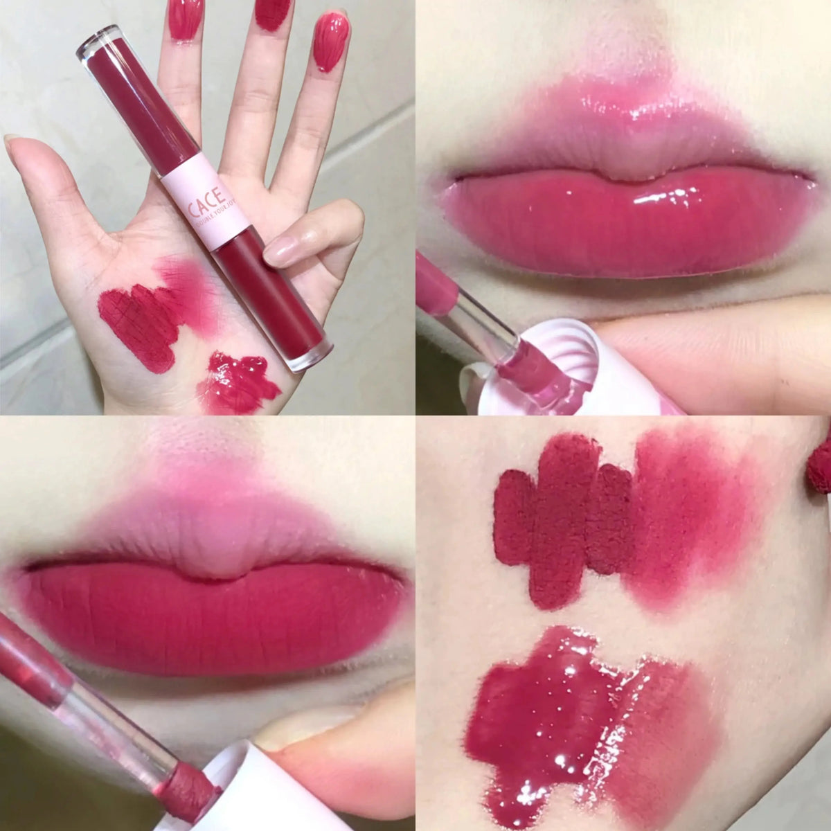 CACE Double Head Lip Gloss & Matte Lip Glaze | Waterproof