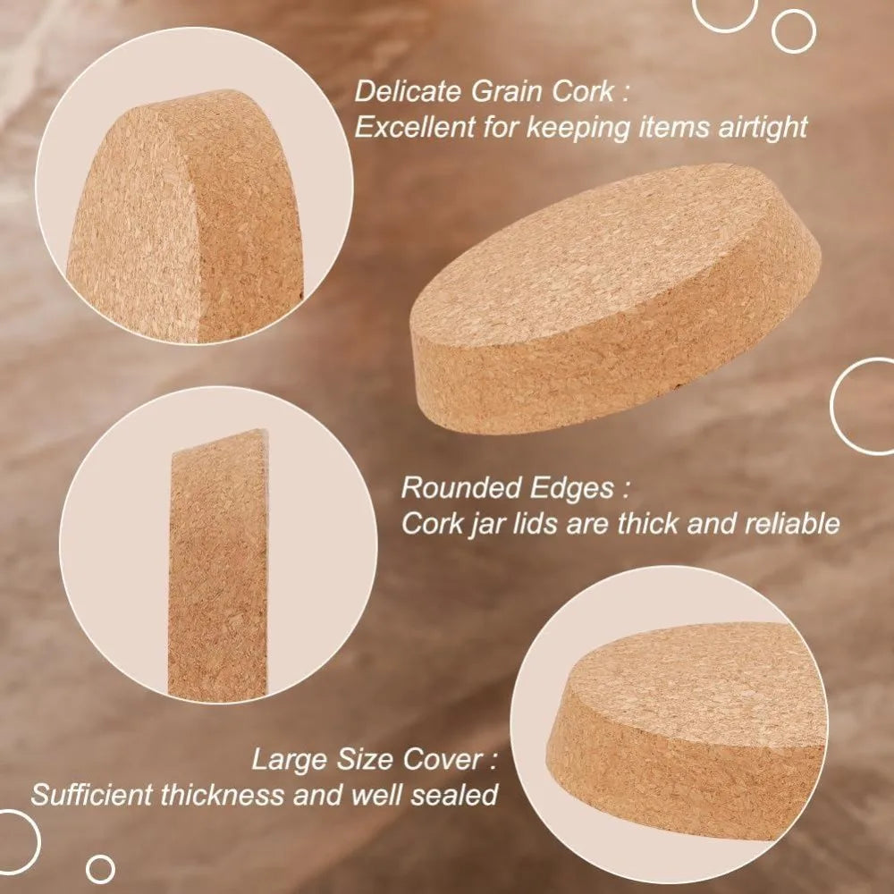 2-Pack Large Tapered Cork Stoppers 4.6–5.1 Inch Bottle Plugs