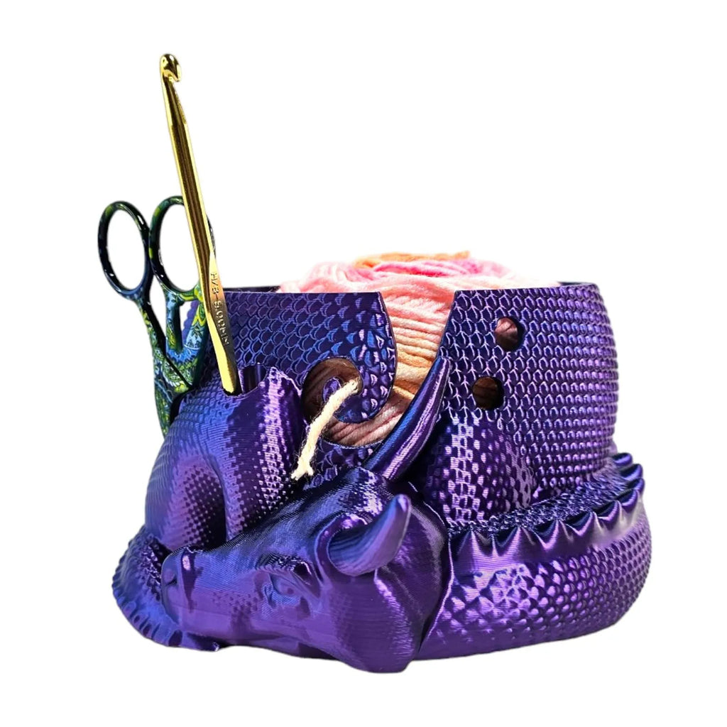 3D Printed Dragon Yarn Bowl – Knitting & Crochet Organizer