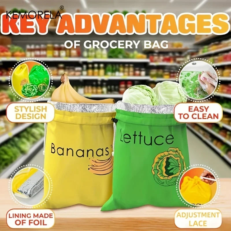 2-Pack Banana & Vegetable Freshness Storage Bags | KEMORELA