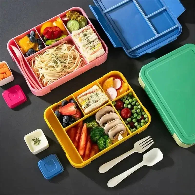 Bento Box Adult Lunch Containers 6 Compartment Adults Kids Toddler