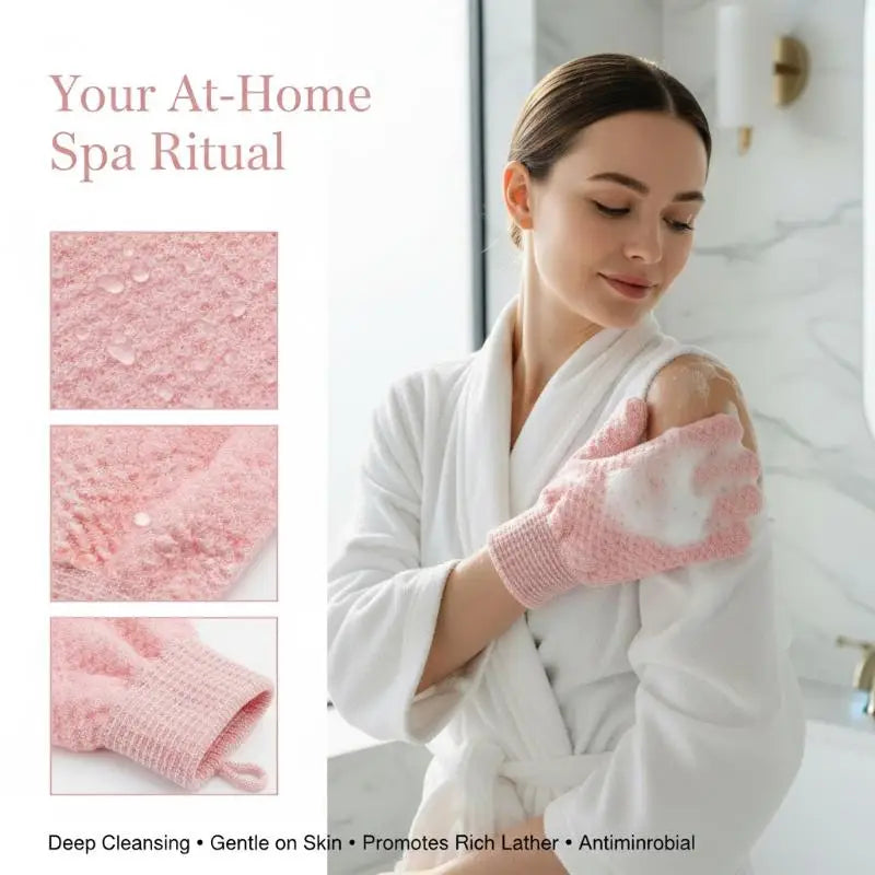Exfoliating Bath Gloves – Deep Cleansing & Dead Skin Removal