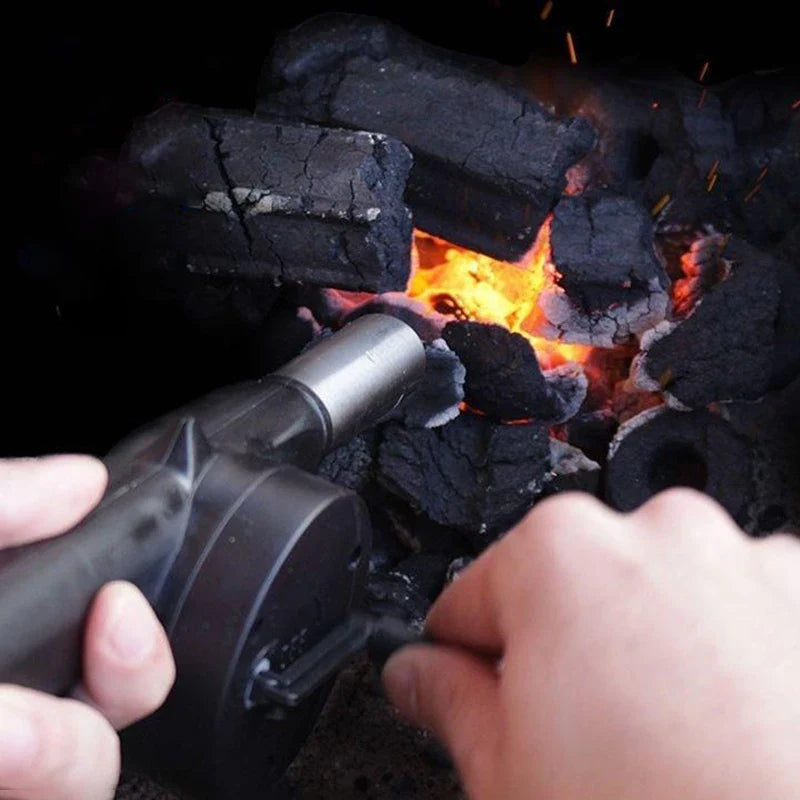 Barbecue Blower Small Manual Combustion Aid Hand Cranked Hair Dryer