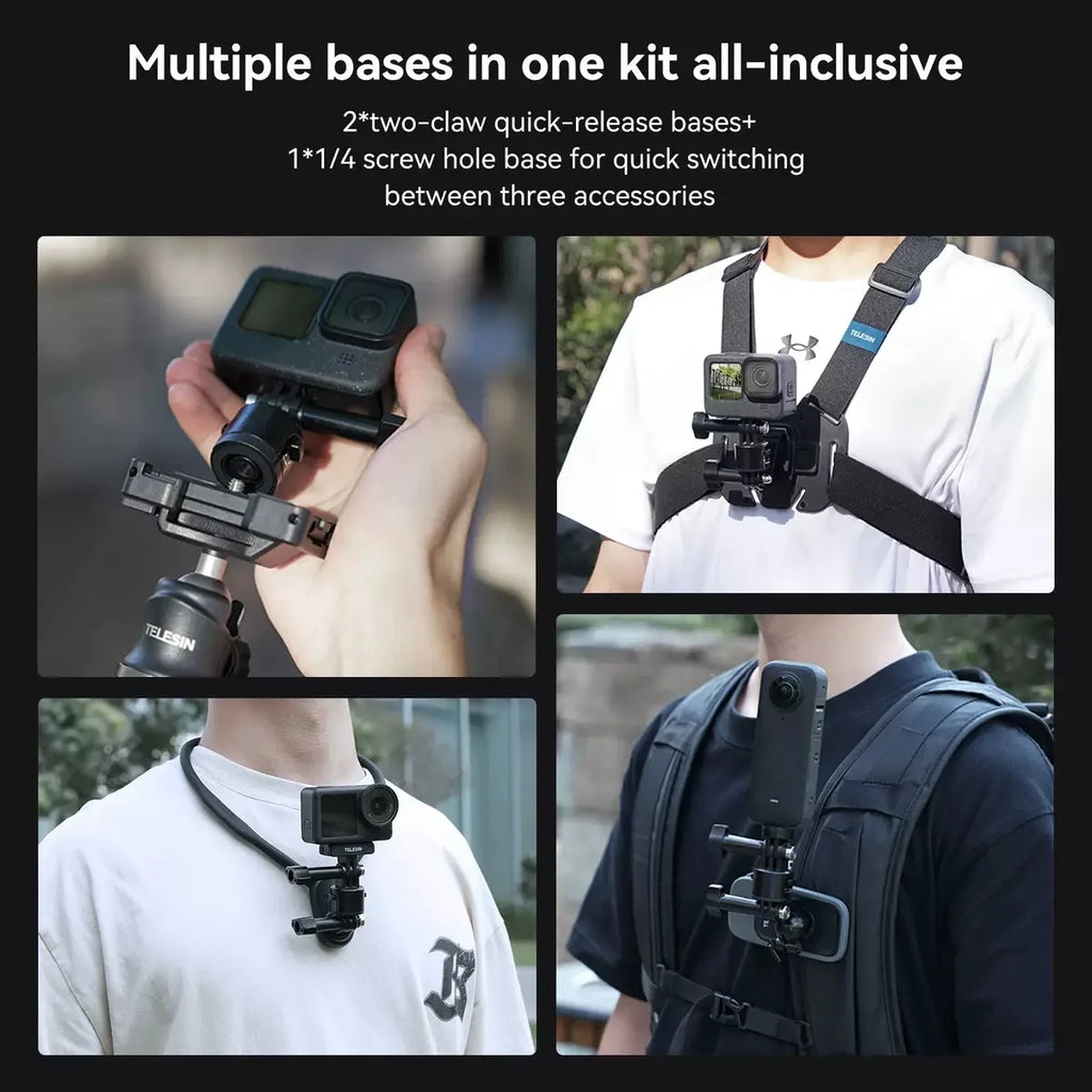 DJI Action 5 Pro/4/3 Accessories Kit – Case, Strap & More