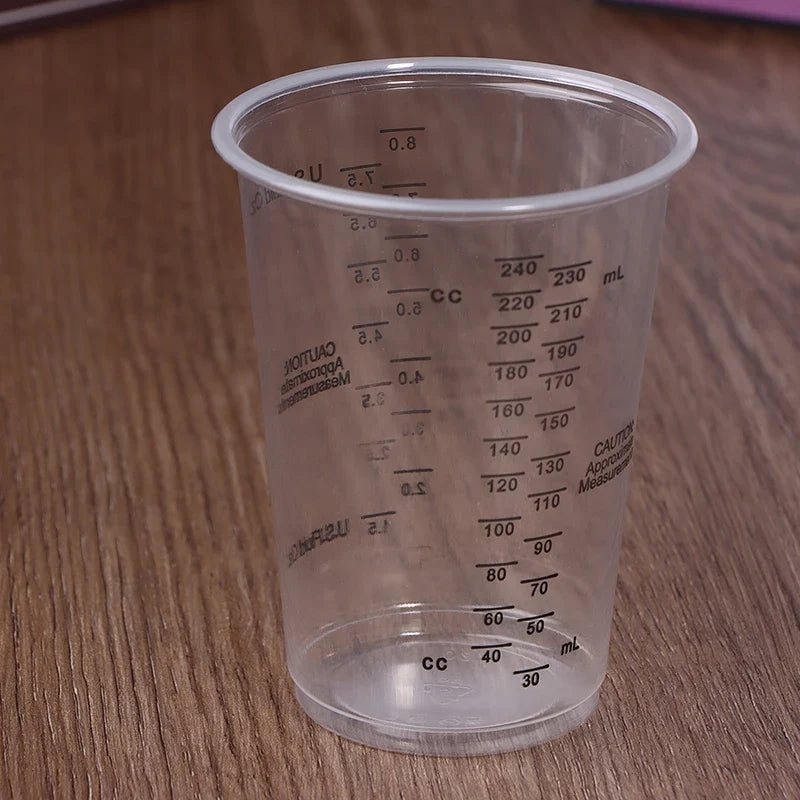 Disposable Plastic Measuring Cups Paint Mixing Precise Resin Cup Epoxy