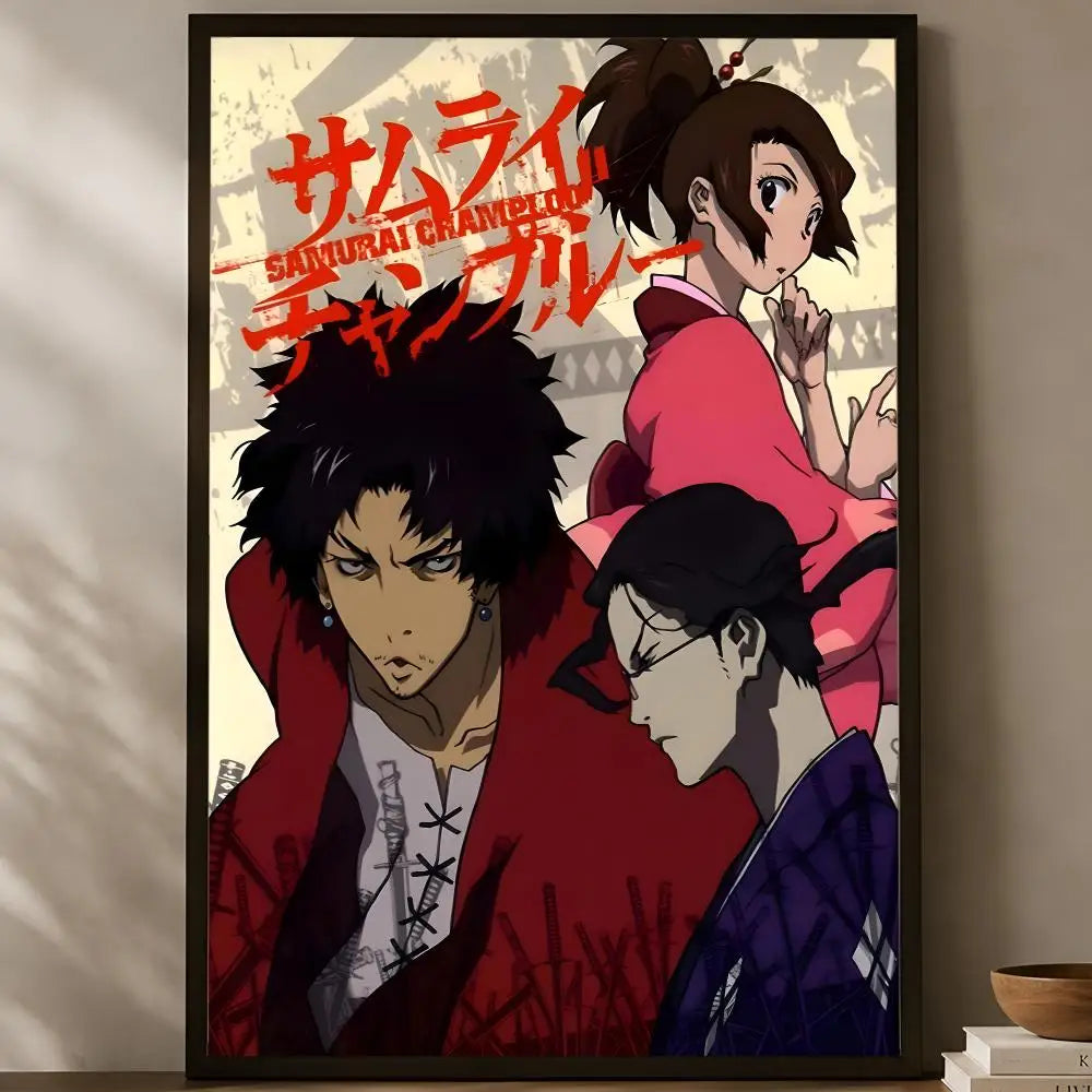 Samurai Champloo Anime Poster – Self-Stick HD Waterproof Wall Art