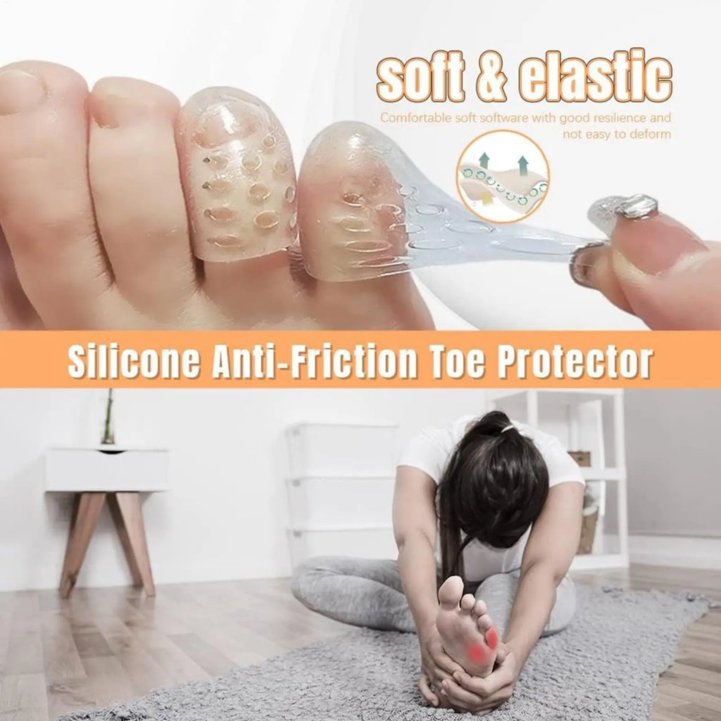 Silicone Toe Protectors 20 Pack – Clear Anti-Friction Toe Sleeves