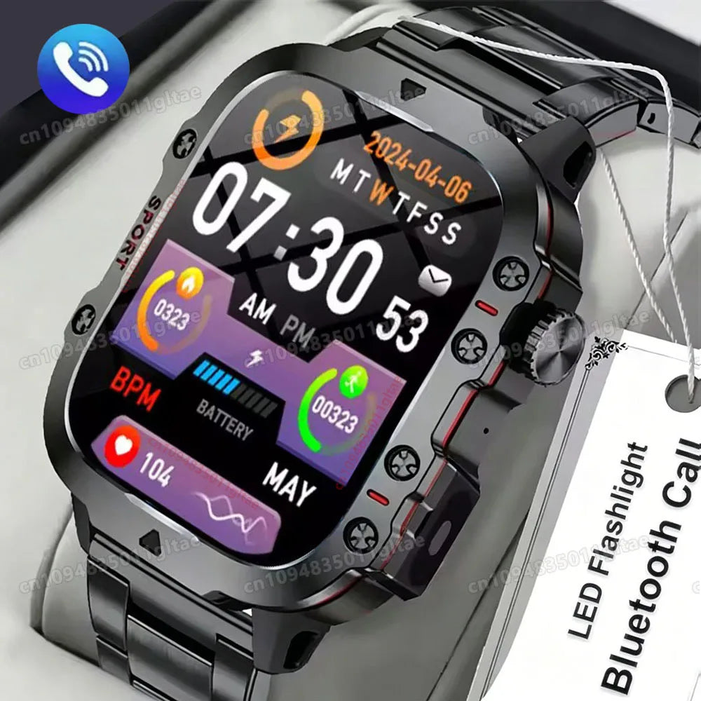2026 Men Smart Watch HD Bluetooth Call Sleep Heart Rate Health