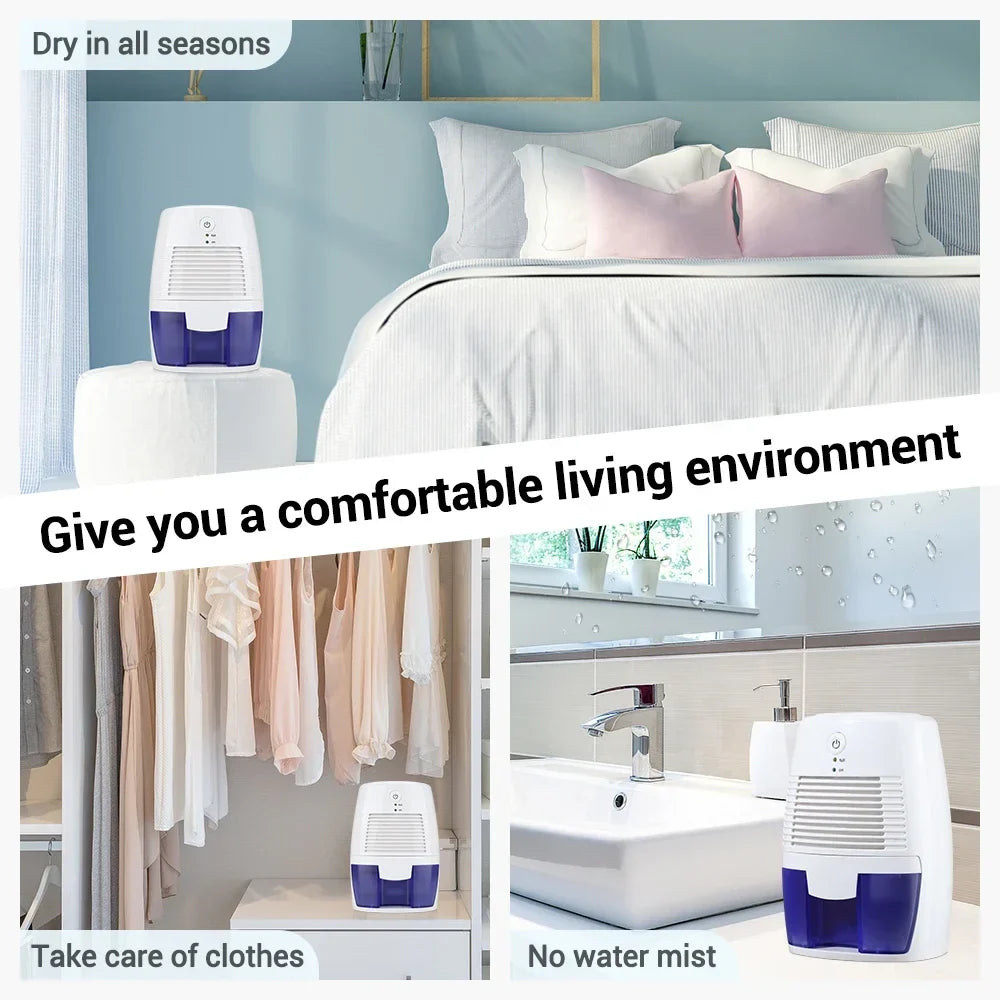 AFDEAL Portable Electric Dehumidifier & Air Purifier 500ml