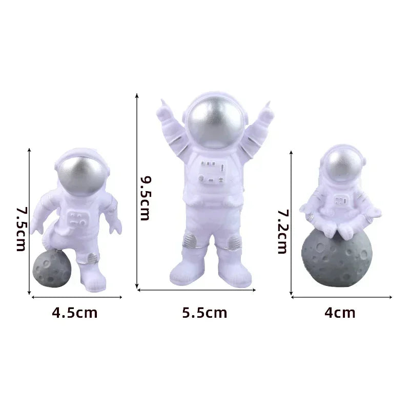 Astronaut Cake Topper Outer Space Birthday Decoration Planet Moon