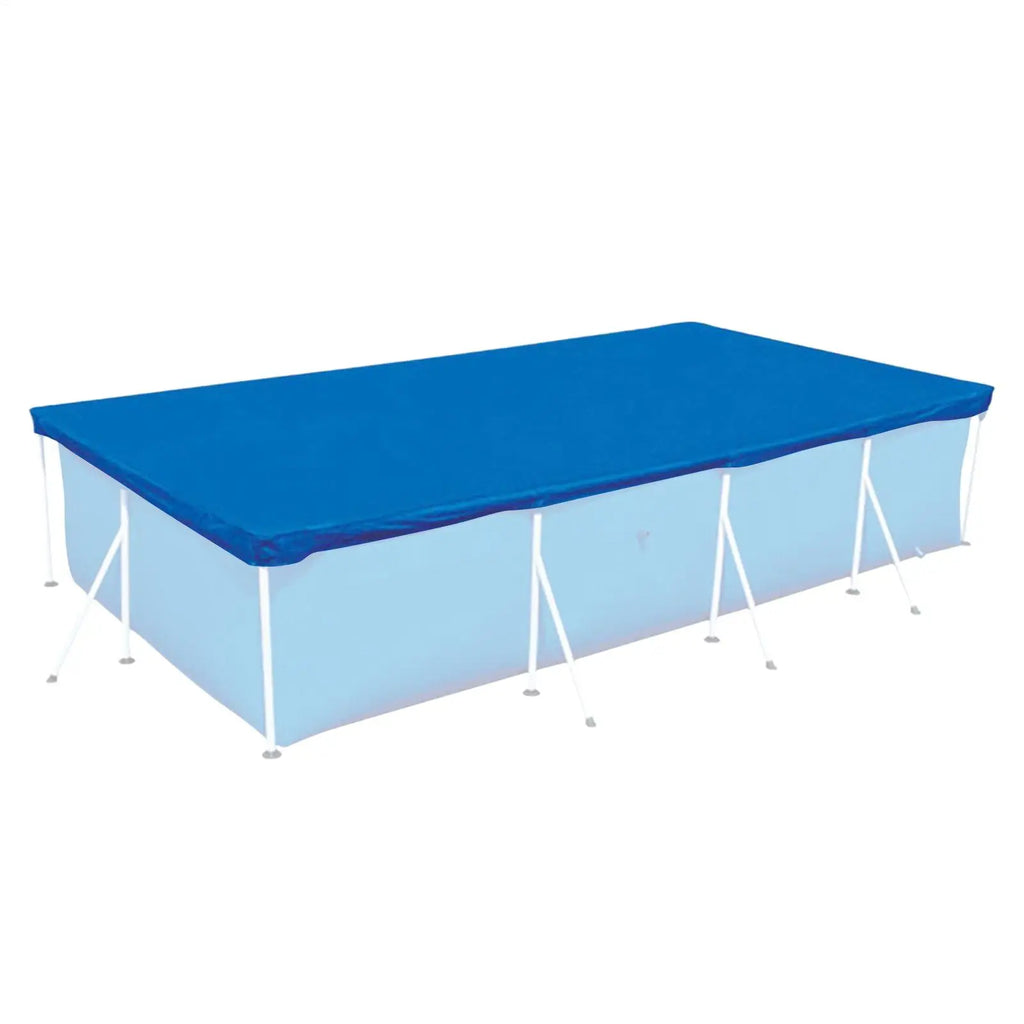 Rectangle Pool Cover Waterproof PE Foldable Inflatable Aboveground