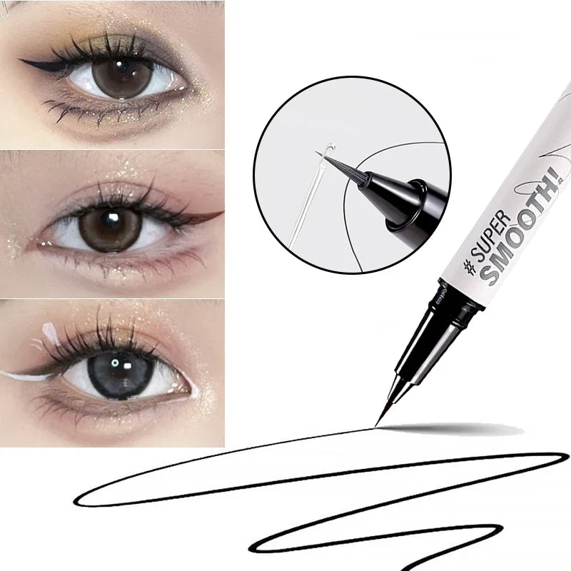 0.01mm Ultra Fine Eyeliner Pen – 24H Waterproof, 3 Colors