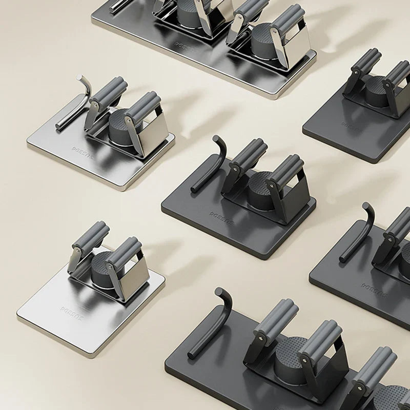 Wall-Mounted Mop & Broom Holder – 304 Stainless Steel Rack