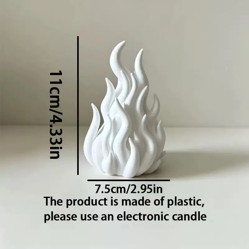 Flame-Shaped Candle Holders Set of 2 | Retro Home Décor Figurines