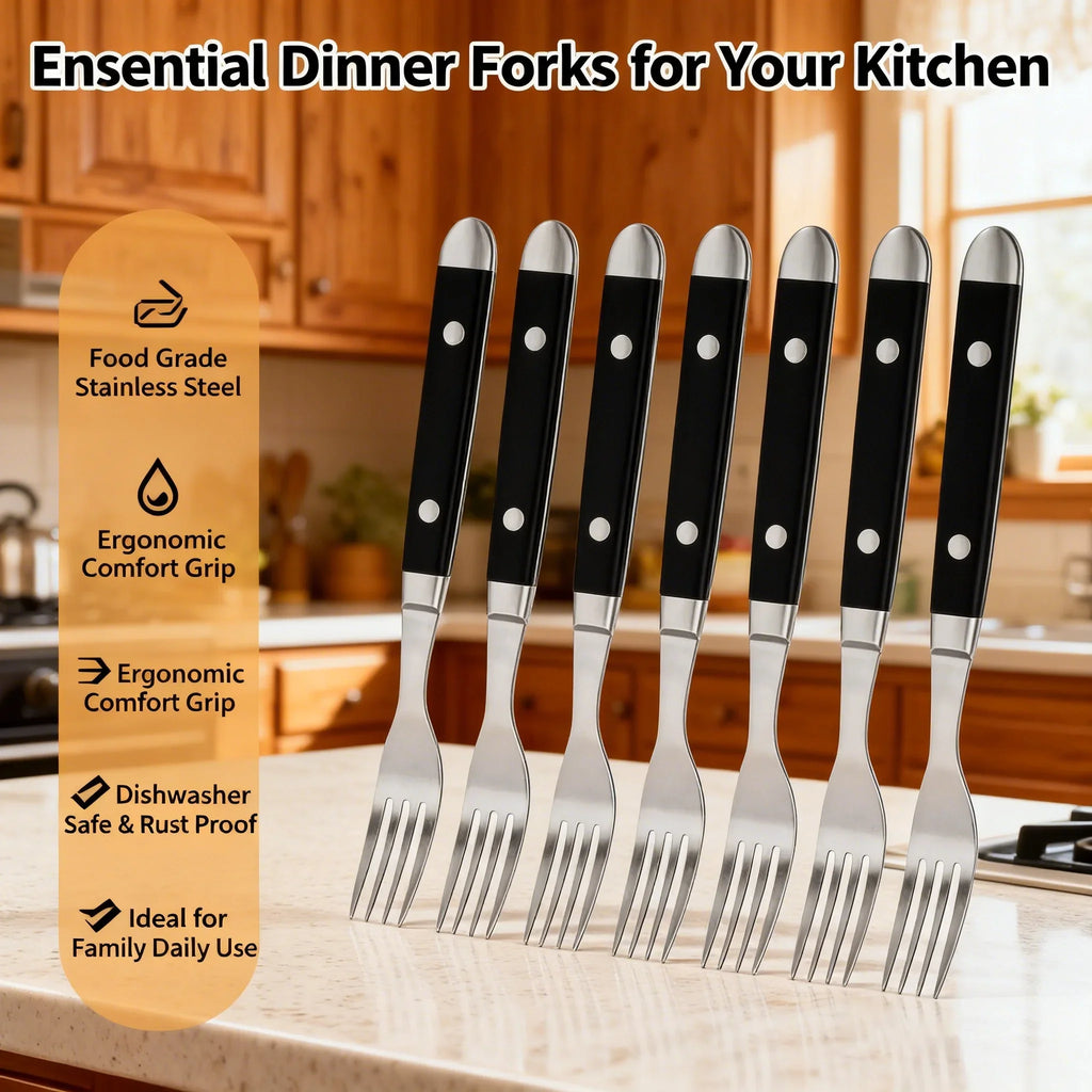 Stainless Steel Dinner Fork Set 1–8 Piece | Food-Grade Flatware