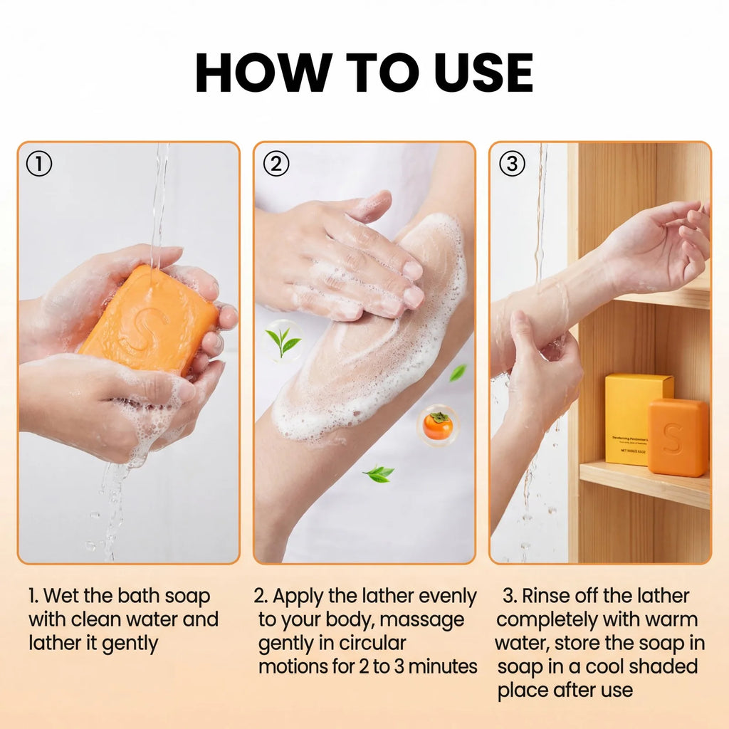 Persimmon Bath Soap – Moisturizing Deep Cleansing Body Bar