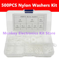 500 PCS Nylon Flat Washer Kit – M2 to M10 Insulation Gaskets